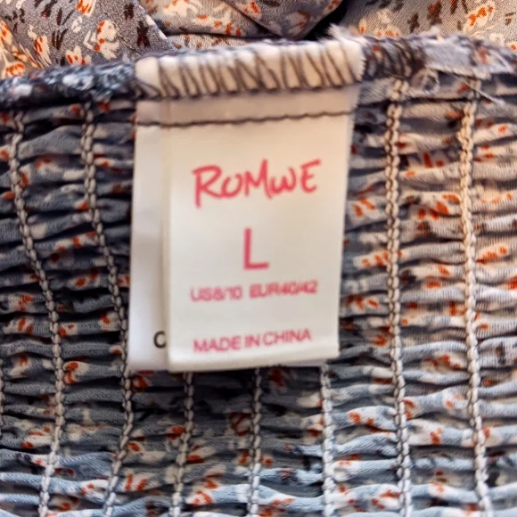 ROMWE Large womens Blue floral summer set - Picture 3 of 4